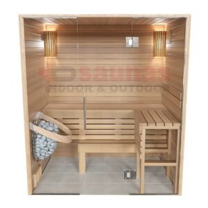 Premium grade Clear red western cedar walls, ceiling & benches.1×4 11/16 T&G cedar lining for walls & ceiling.2×4 cedar for benches.