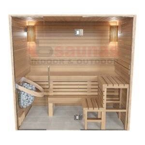 Premium grade Clear red western cedar walls, ceiling & benches.1×4 11/16 T&G cedar lining for walls & ceiling.2×4 cedar for benches.