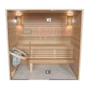 Premium grade Clear red western cedar walls, ceiling & benches.1×4 11/16 T&G cedar lining for walls & ceiling.2×4 cedar for benches.