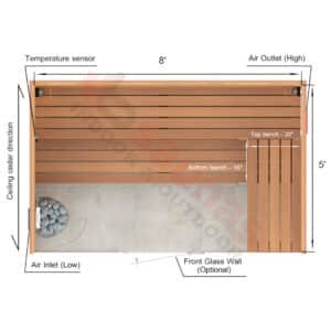 L-Shape Benches, 1 Top Bench.2×4 Knotty Red Cedar