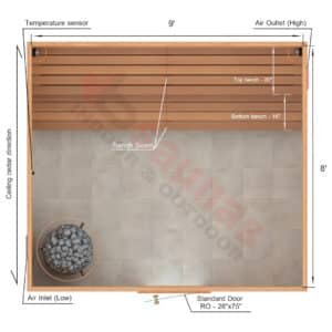 Straight Benches.2×4 Knotty Red Cedar