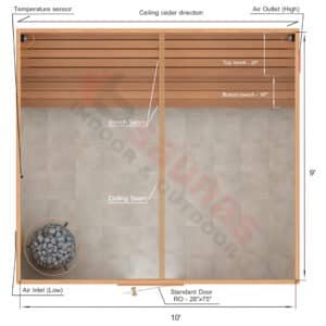 Straight Benches.2×4 Knotty Red Cedar