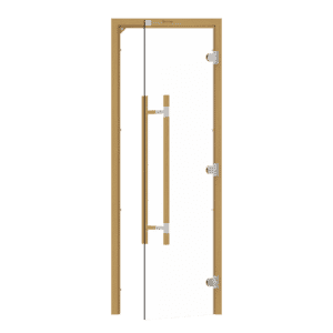 Homecraftheater Frameless Clear Glass DoorStraight Handle690x1890mm(27 1/8" x 74 3/8")Right Hand