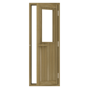 Homecraftheater Cedar Door With Glass Window700x2090mm(27 1/2" x 82 1/4″)Right Hand