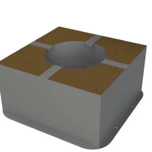 Grill'D Through-The-Ceiling fire protection insulated unit, 490 mm x 490 mm