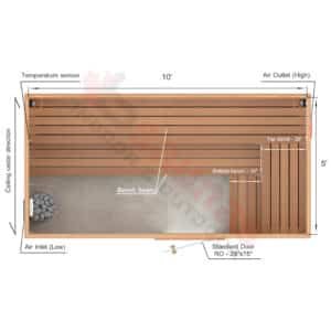 L-Shape Benches, 1 Top and 1 Bottom Benches.2×4 Knotty Red Cedar