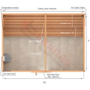 Straight Benches.2×4 Knotty Red Cedar