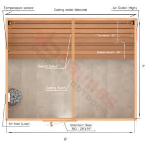 Straight Benches.2×4 Knotty Red Cedar